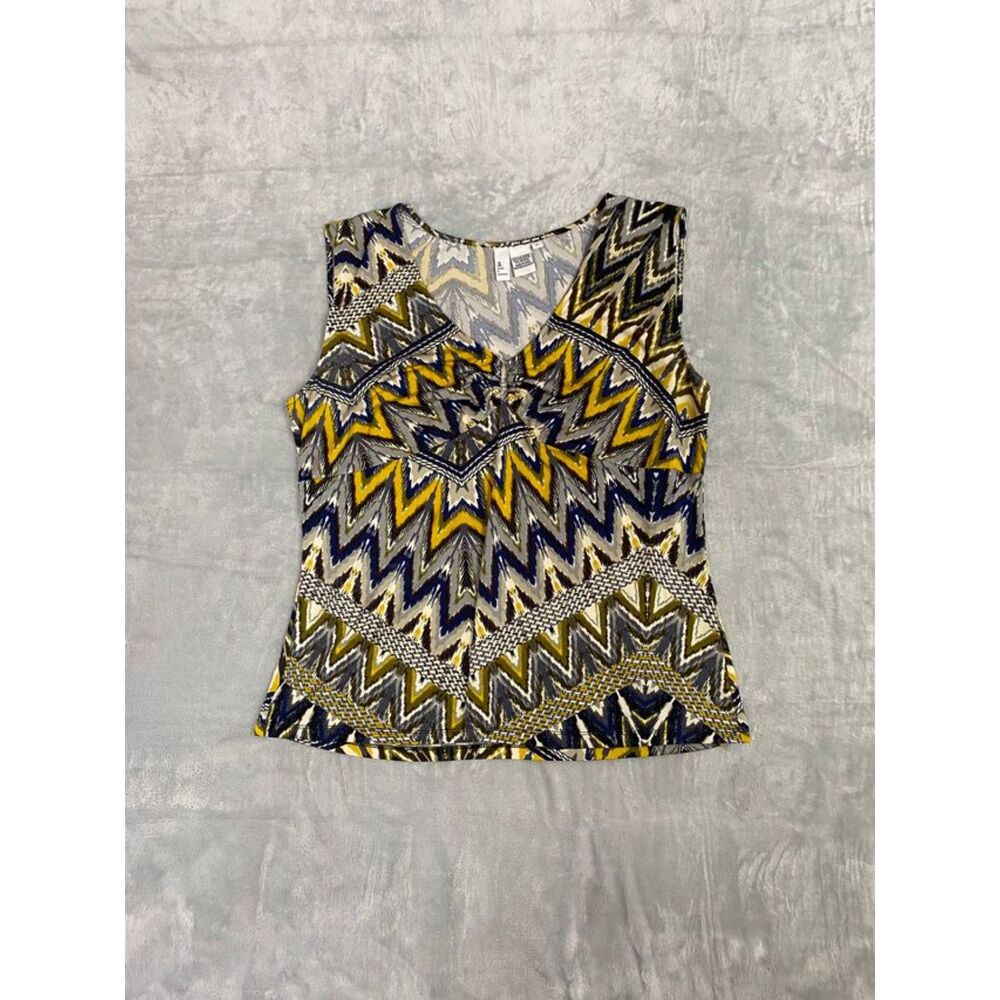 Jules & Leopold JL Women's Aztec Design Tank Top Size XL Sleeveless Stretch